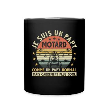 Motard Papy Moto Humour Cadeau Motorcycle Retraite - Mug uni - noir - Devant
