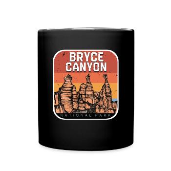 Bryce Canyon National Park Hike Nature Souvenir - Full Colour Mug - black - Front