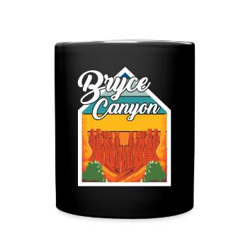 Mur de formation rocheuse de Bryce Canyon Utah - Mug uni - noir - Devant
