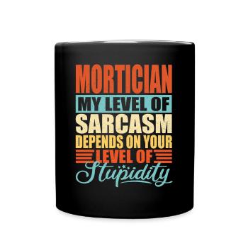 Undertaker Gravedigger Mortician profession - Full Colour Mug - black - Front