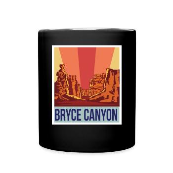 Bryce Canyon Retro National Park Souvenir Utah Rock - Full Colour Mug - black - Front