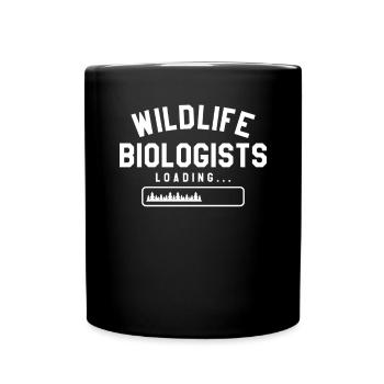 Wildlife Biologists Loading Biology Student - Full Colour Mug - black - Front