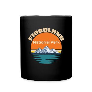 Fiordland National Park Neuseeland Berge Seen Wand - Tasse einfarbig - Schwarz - Vorne