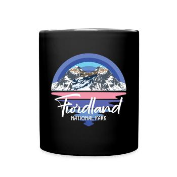 Nationalpark Fiordland Souvenir Neuseeland Tourist - Tasse einfarbig - Schwarz - Vorne