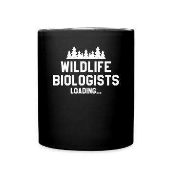 Wildlife Biologists Loading Biology Student - Full Colour Mug - black - Front