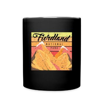 Parc national de Fiordland Nouvelle-Zélande Nature Mountains Wan - Mug uni - noir - Devant