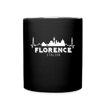 Florence Heartbeat for Italy Tuscany Cathedral - Full Colour Mug - black - Front