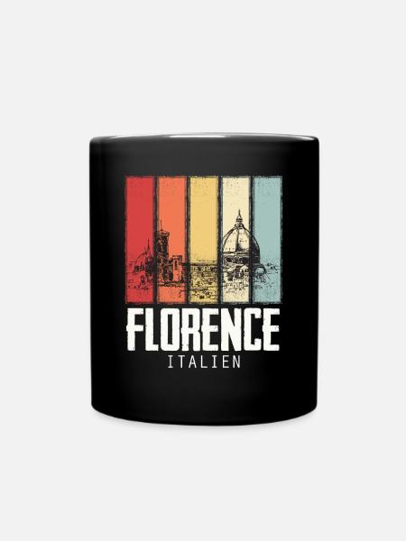 Italien Florenz Kuppel Toskana Kathedrale Skyline - Tasse einfarbig - Schwarz