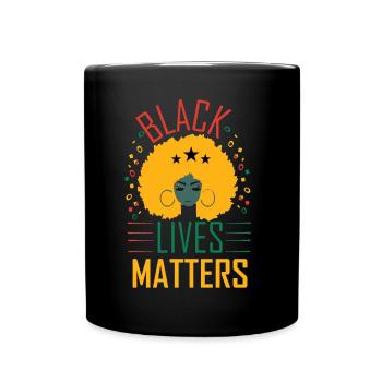 Black Lives Matter National Freedom Day Melanin - Full Colour Mug - black - Front