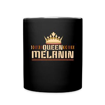 Schwarze Frau Königin Melanin Black Lives Matter F - Tasse einfarbig - Schwarz - Vorne