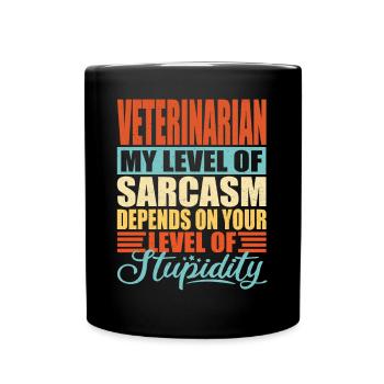 Veterinarian Veterinarian Gift - Full Colour Mug - black - Front