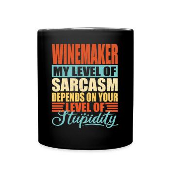 Sarcasme de vigneron Drôle de vigneron - Mug uni - noir - Devant