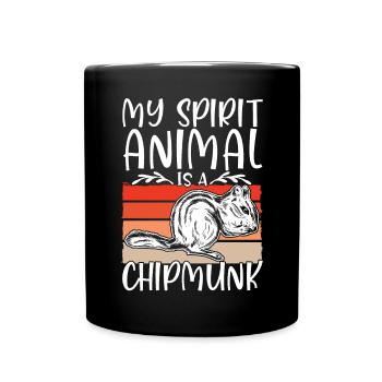 Cadeau de rongeur chipmunk - Mug uni - noir - Devant