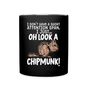 Cadeau de rongeur chipmunk - Mug uni - noir - Devant