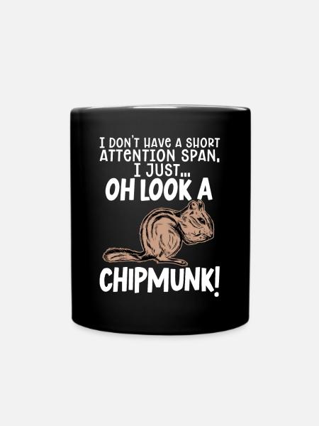 Streifenhörnchen Chipmunk Nagetier Geschenk - Tasse einfarbig - Schwarz