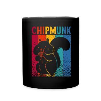 Cadeau de rongeur chipmunk - Mug uni - noir - Devant