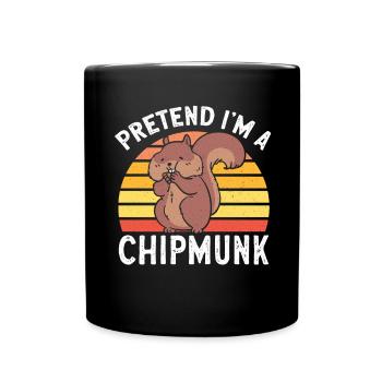 Cadeau de rongeur chipmunk - Mug uni - noir - Devant