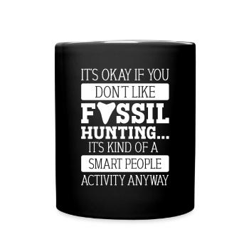 Megalodon Shark Tooth Fossil Collector Gift - Full Colour Mug - black - Front