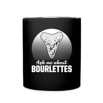 Megalodon Shark Tooth Fossil Collector Gift - Full Colour Mug - black - Front