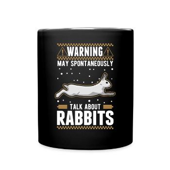 Rabbit Rabbit Rabbit - Full Colour Mug - black - Front