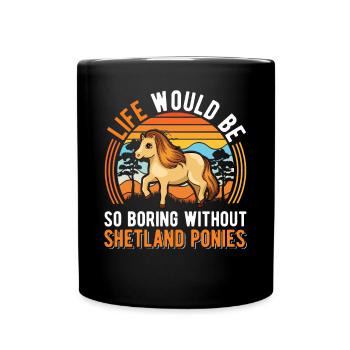 Shetland Pony Cadeau Shetty - Mug uni - noir - Devant