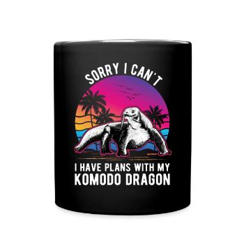 Komodo dragon monitor lizard - Full Colour Mug - black - Front