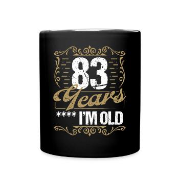 Sarcasme de 83 ans Im Old Vintage Humor Idea83 Ye - Mug uni - noir - Devant