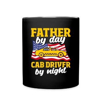 Chauffeur Père de jour Chauffeur de taxi de nuit Patrioti - Mug uni - noir - Devant