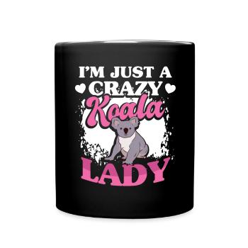 Koala Bär Australischer Zoo - Tasse einfarbig - Schwarz - Vorne
