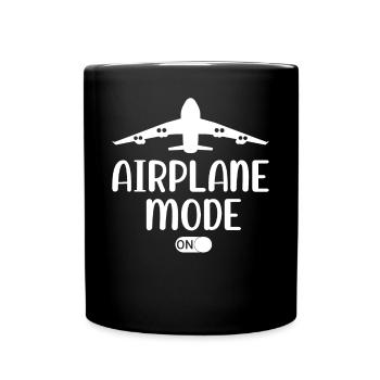 Passenger Plane Airport Pilot Plane - Airplane Mod - Tasse einfarbig - Schwarz - Vorne