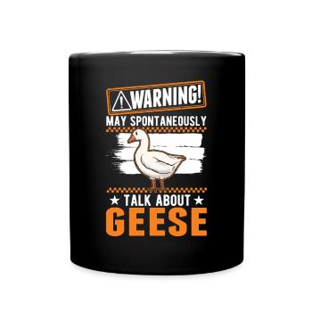 Warning Goose Goose Gift Goose Breeder - Full Colour Mug - black - Front