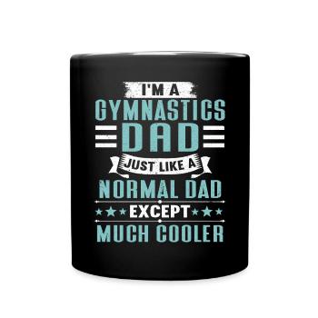 Akrobat Turner Gymnastik Turnen Tumbling - Tasse einfarbig - Schwarz - Vorne