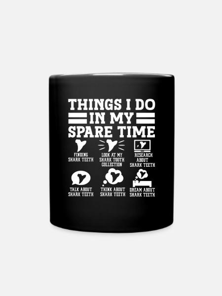 Megalodon Shark Tooth Fossil Collector Cadeau - Mug uni - noir