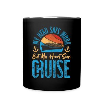 Croisière Vacances Rétro Vintage - Mug uni - noir - Devant