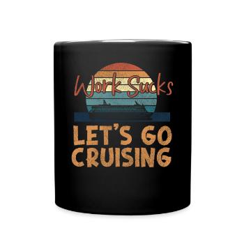 Cruise Ship Vacation Retro Vintage - Tasse einfarbig - Schwarz - Vorne