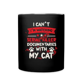 Documentary Kitty Cat Lover - Full Colour Mug - black - Front