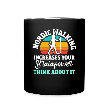 Course à pied Fitness Trekking en montagne Randonneurs - Mug uni - noir - Devant