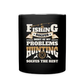 Wildlife Archery Hunting Fishing Fish Lovers - Full Colour Mug - black - Front