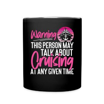 Avertissement de fille de vacances de bateau de croisière - Mug uni - noir - Devant