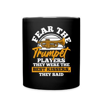 Trumpet Orchestra Jazz Musicians - Full Colour Mug - black - Front