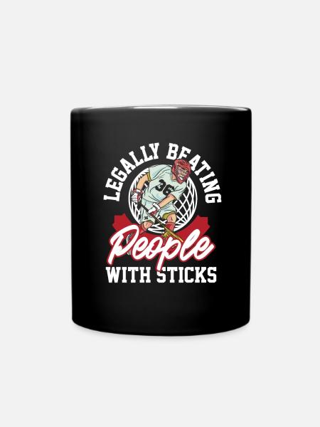 LAX Sticks Game Defender Gardien de but Lax Ball - Mug uni - noir