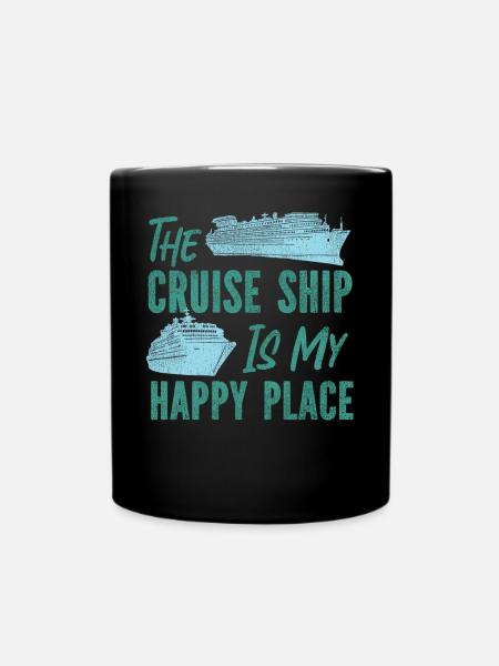 Cruise Ship Vacation Vintage The - Full Colour Mug - black