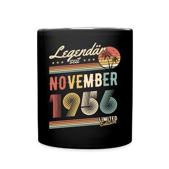 Legendär Seit November 1956 Geburtstag Geschenk - Tasse einfarbig - Schwarz - Vorne