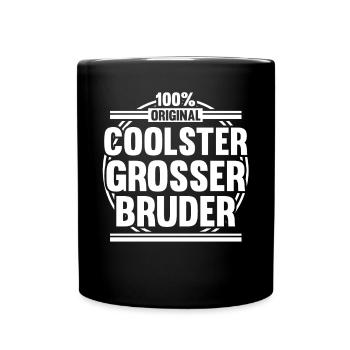 Geschwister Familie Brüder Bruder - Tasse einfarbig - Schwarz - Vorne