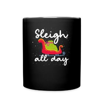Toboggan toute la journée - Mug uni - noir - Devant