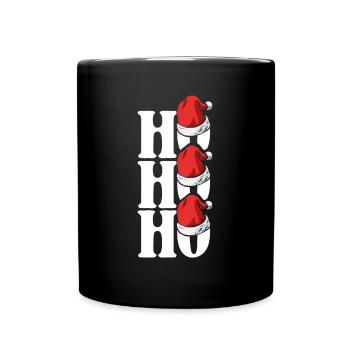 Rire trois fois Père Noël - Mug uni - noir - Devant