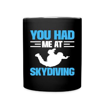 Vous m’avez fait sauter en parachute. - Mug uni - noir - Devant