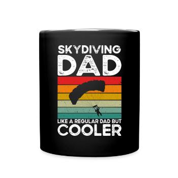Père parachutiste. - Mug uni - noir - Devant
