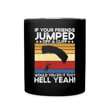 Skydiving. Skydiving - Full Colour Mug - black - Front