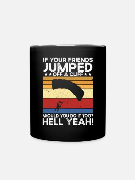 Skydiving. Skydiving - Full Colour Mug - black